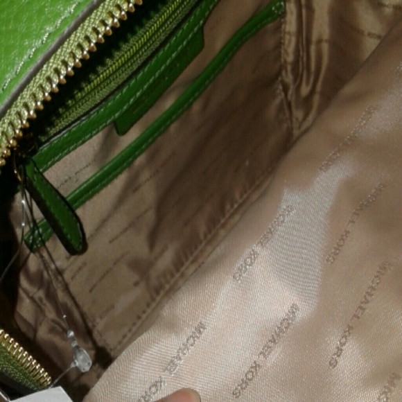 michael kors small green backpack leather main image 5